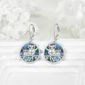 wholesale 925 Sterling Silver Owl Dangle Earrings-0-3
