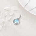 wholesale 925 Sterling Silver Teardrop Moonstone Pendant Necklace-0-3