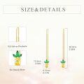 wholesale 925 Sterling Silver Pineapple Ear Thread Earrings for Women-0-4