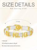 wholesale 18kt Gold Plated Sterling Silver Jade Bracelet for Women Fine Jewelry Gift-0-61