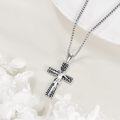 wholesale 925 Sterling Silver Celtic Cross Pendant Necklaces for Men/Women - Religious s (Silver)-0-3