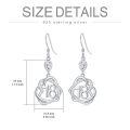 TOUPOP Sterling Silver Stone 18th Heart Drop Earrings For Women-0-2