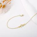wholesale 14k Gold Heart Claddagh Bracelet-0-3