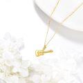 wholesale 10K Gold Fine Electric Guitar Shaped Pendant Necklace s for Women-0-3