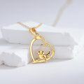 wholesale 14K Gold Heart Gecko Pendant Necklace for Women-0-3