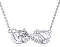 wholesale 925 Sterling Silver Infinity Cat Pendant Necklace s for Women and Girls-0-0