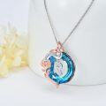 wholesale TOUPOP Christmas Gifts Necklace For Women Rose Necklace With Butterfly R Initial Necklace 925 Sterling Silver With R Letter Blue Crystal Birthday Gifts For Her Mom Wife Girlfriend, 20*20 Inch -0-5