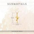 wholesale 14K Gold Sunflower Cross Pendant Necklace for Women Gifts - Mothers Day Jewelry-0-3