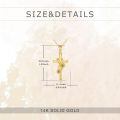 wholesale 14K Gold Sunflower Cross Pendant Necklace for Women Gifts - Mothers Day Jewelry-0-3