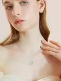 TOUPOP S925 Silver Zircon Forever Love Heart Necklace Gift For Her-0-4