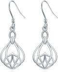 wholesale 925 Sterling Silver Teardrop Celtic Knot Drop Earrings - Irish s for Women-0-0