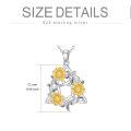 wholesale 925 Sterling Silver Sunflower Trinity Knot Pendant Necklace for Women-0-4