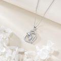wholesale 925 Sterling Silver Aquarius Zodiac Heart-Shaped Pendant Necklace s for Women-0-1