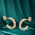 wholesale 925 Sterling Silver & 18K Rose Gold Plated Small Huggie Hoop Earrings for Women and Teenagers-0-2