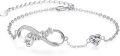 wholesale 925 Sterling Silver Birthstone Sister Infinity Bracelet with Heart-0-0