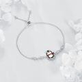 wholesale 925 Sterling Silver Penguin Charm Adjustable Bracelet for Women Girls - Cute-0-2