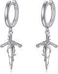 wholesale 925 Sterling Silver Gothic Sword & Dagger Drop Earrings for Women Gifts-0-0