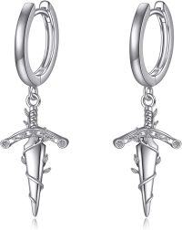 wholesale 925 Sterling Silver Gothic Sword & Dagger Drop Earrings for Women Gifts-Sword Earrings
