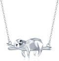wholesale 925 Sterling Silver Origami Cat Slide Charm Necklace - Cute Kitten s for Girls & Women-0-0