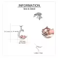 wholesale 925 Sterling Silver Origami Fox Pendant with Star and Crescent Moon Charm Necklace for Women Mother's Day Gift-0-4