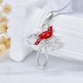wholesale TOUPOP Cardinal Necklace For Women 925 Sterling Silver Red Cardinal Pendant Necklace Sympathy Memorial Jewelry Christmas Gifts For Women Mom Her -0-4