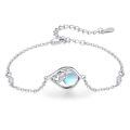 wholesale 925 Sterling Silver Moonstone Butterfly Bracelet-0-0