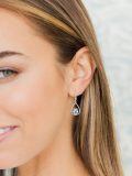 wholesale 925 Sterling Silver Blue Opal Owl Dangle Earrings-0-4