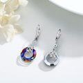 wholesale 925 Sterling Silver Rainbow Swarovski Crystal Celtic Knot Drop Earrings-0-2