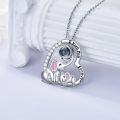 wholesale 925 Sterling Silver Moon & Dragonfly Blue Crystal Pendant Necklaces - Romantic Gift for Her-0-1