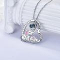 wholesale 925 Sterling Silver Moon & Dragonfly Blue Crystal Pendant Necklaces - Romantic Gift for Her-0-1
