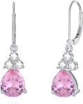 wholesale 925 Sterling Silver Birthstone Dangle Drop Earrings for Women-0-0