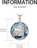 wholesale 925 Sterling Silver & Blue Crystal Tree of Life Sister Necklace – 18\ Rolo Chain, Best Friend Gift for Women, Sensitive Skin Safe-0-5