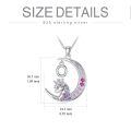TOUPOP 14k White Gold Plated Pink Zircon Unicorn Initial Letter O Necklace-0-2
