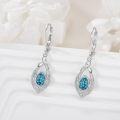 wholesale 925 Sterling Silver Teardrop Turquoise Drop Earrings for Women-0-3