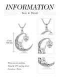 TOUPOP Sterling Silver Moon Ash Pendant Cat Cremation Jewelry Memorial Necklace-0-3