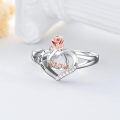 TOUPOP Sterling Silver Rose Flower I Love You Nana Ring-0-4