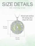 wholesale 14K Gold Sterling Silver Jade Tree of Life Necklace for Women-0-37