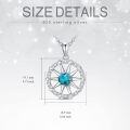 wholesale 925 Sterling Silver with Turquoise and Cubic Zirconia Starfish Design Pendant Necklace for Women-0-4