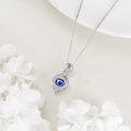 wholesale 925 Sterling Silver Blue Evil Eye Infinity Filigree Pendant Necklace-0-3