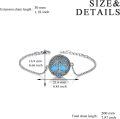 wholesale 925 Sterling Silver & Created Turquoise Tree of Life Bracelet for Good Luck, Health, Growth, Strength - 0.66-0.85, 7-9 Chain, Hypoallergenic Gift for Women-0-3