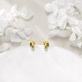 wholesale 925 Sterling Silver Gold Plated Bumblebee Stud Earrings - Cute Insect Jewelry for Women-0-3
