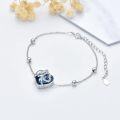 wholesale 925 Sterling Silver Heart Urn Bracelet for Ashes with Austrian Crystals Memorial Keepsake Beangle for Women-0-3