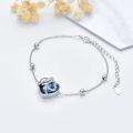 wholesale 925 Sterling Silver Heart Urn Bracelet for Ashes with Austrian Crystals Memorial Keepsake Beangle for Women-0-3