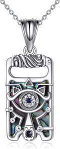 wholesale 925 Sterling Silver & Enamel Zelda Necklace for Women, 25mm, Gaming Jewelry Gift for Her-0-0