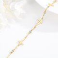 wholesale Gold 925 Sterling Silver Cross Anklet - Faith Christian Religious  for Women-0-2