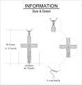 wholesale 925 Sterling Silver Origami Cross Pendant Necklace Religious  for Women and Men-0-4