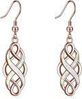 wholesale Sterling Silver Oxidized Celtic Knot Dangle Earrings Irish Vintage Good Luck Jewelry Gifts for Women Girls-0-6