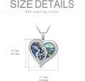 wholesale TOUPOP Christmas Gifts For Mom Sterling Silver Heart Abalone Shell Pendant Necklace Jewely Birthday Gifts For Mother Women -0-2