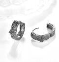 wholesale 925 Sterling Silver Metal Stone Celtic Hoop Earrings for Men-0-1