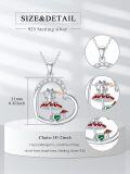 wholesale 925 Sterling Silver Frog on Mushroom Heart-Shaped Pendant Necklace for Women and Girls-0-1